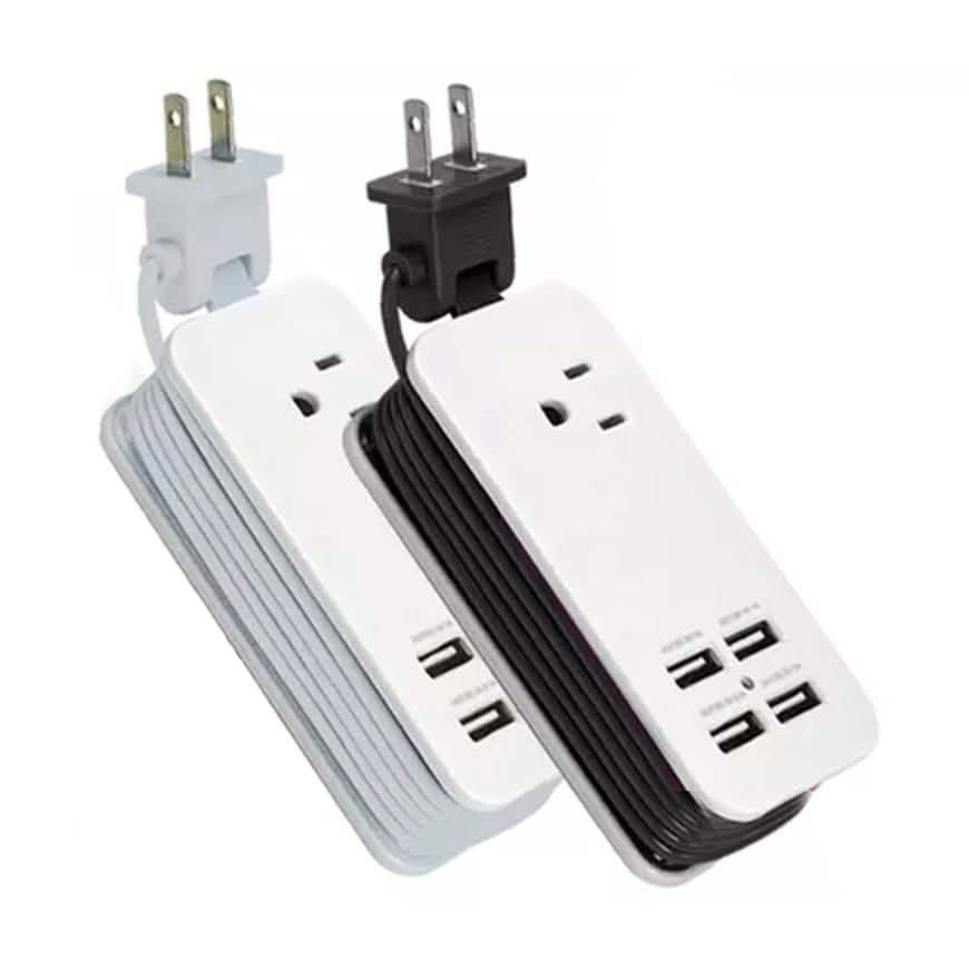 4 Port USB with Single AC Extendable Wire Charging Station - Nine Volt