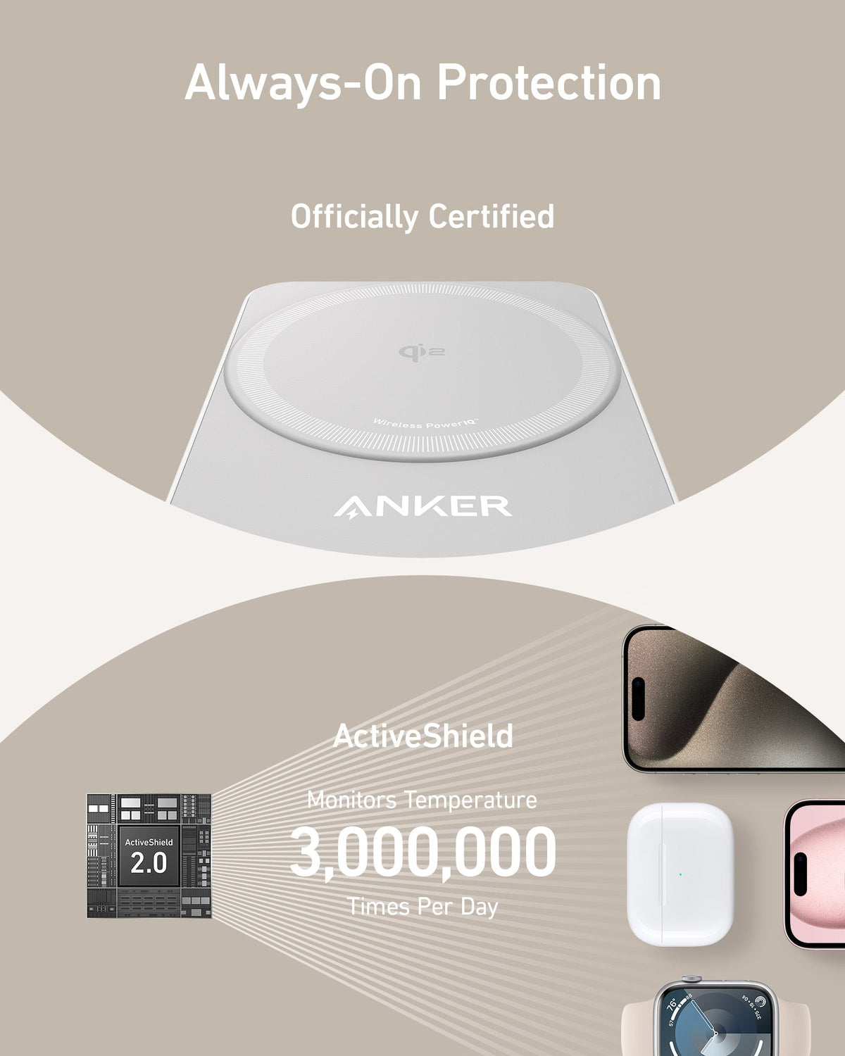 Anker MagGo Wireless Charging Station (Foldable 3-in-1) - Nine Volt