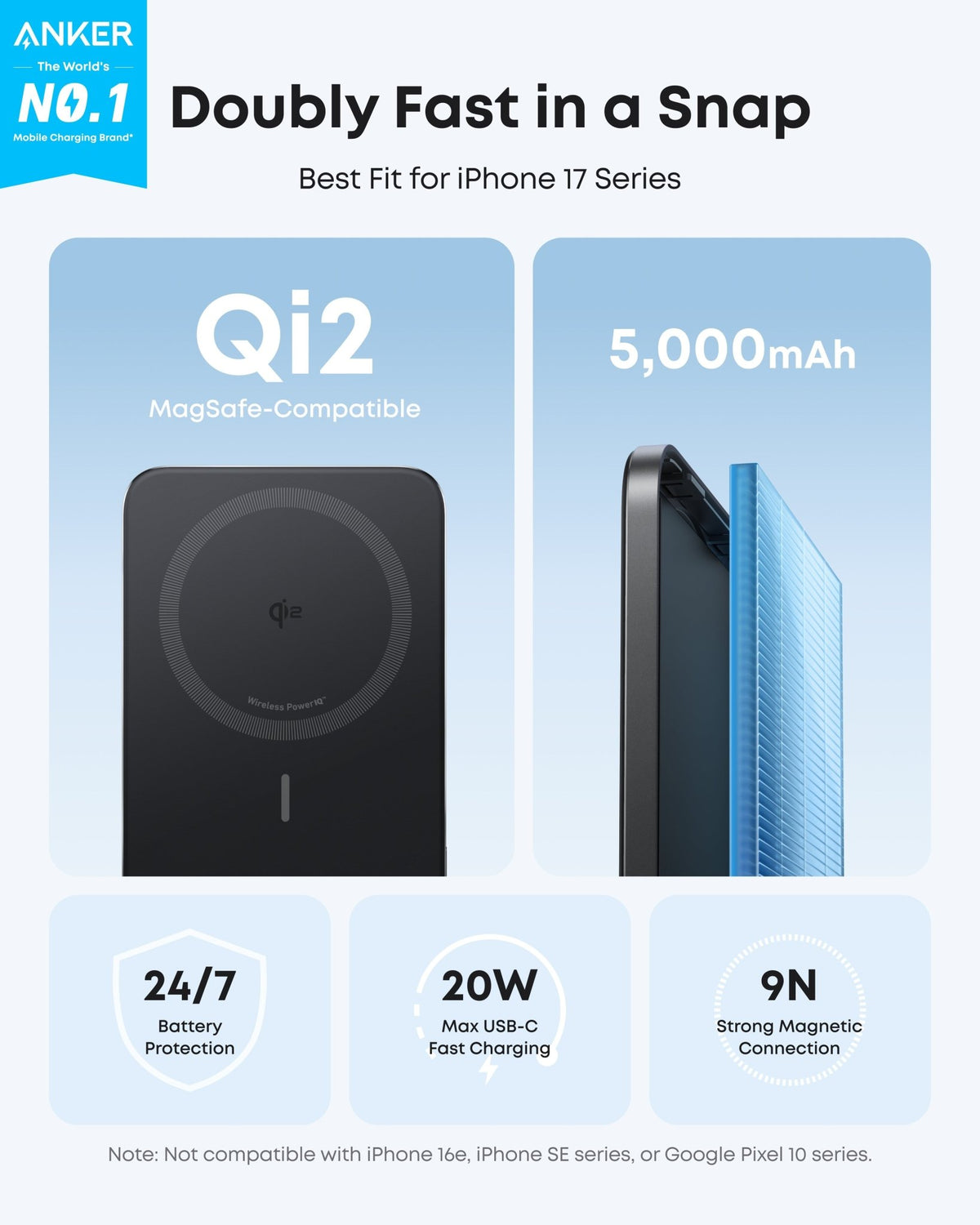 Anker Nano Power Bank (5K, MagGo, Slim) - Nine Volt