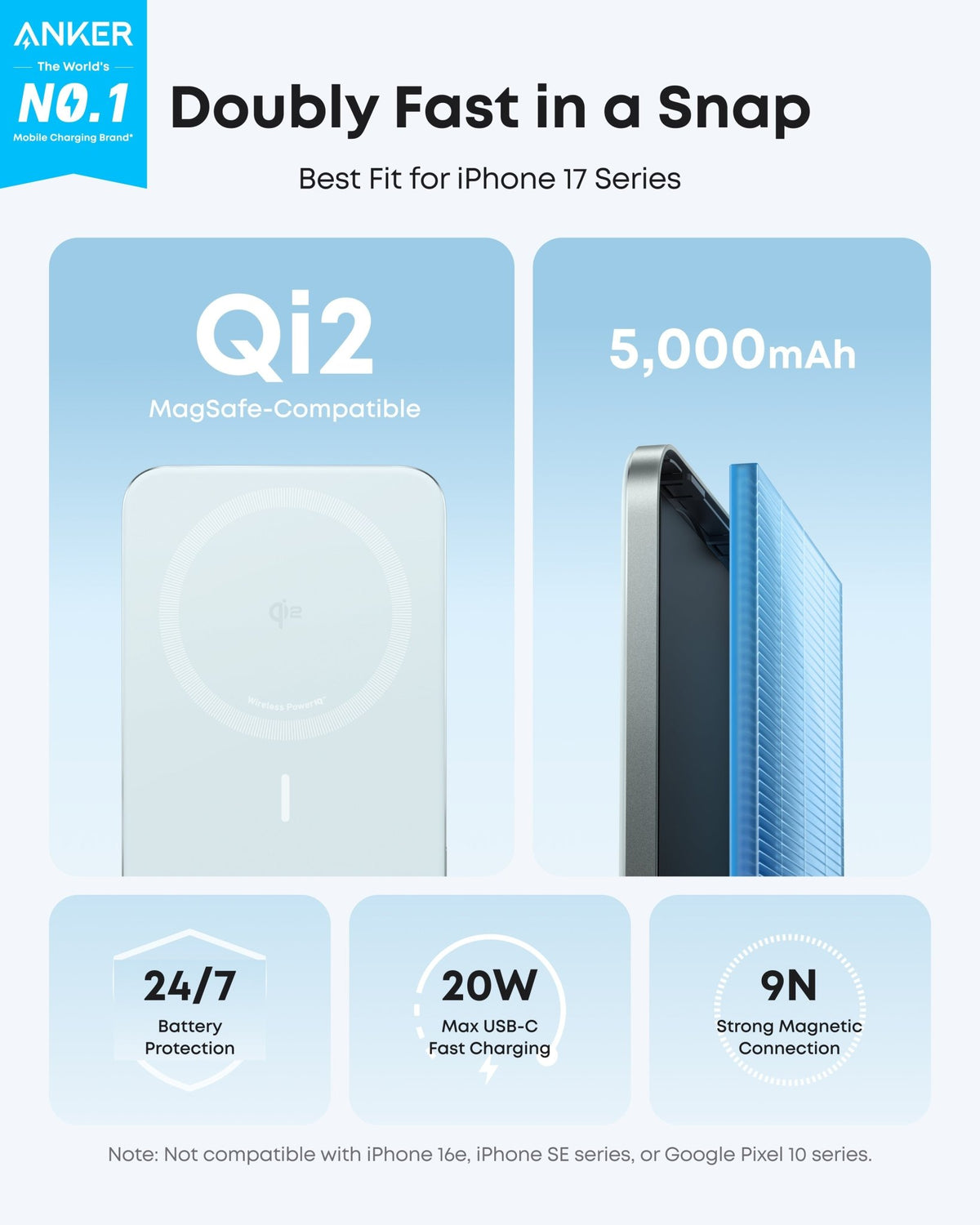 Anker Nano Power Bank (5K, MagGo, Slim) - Nine Volt