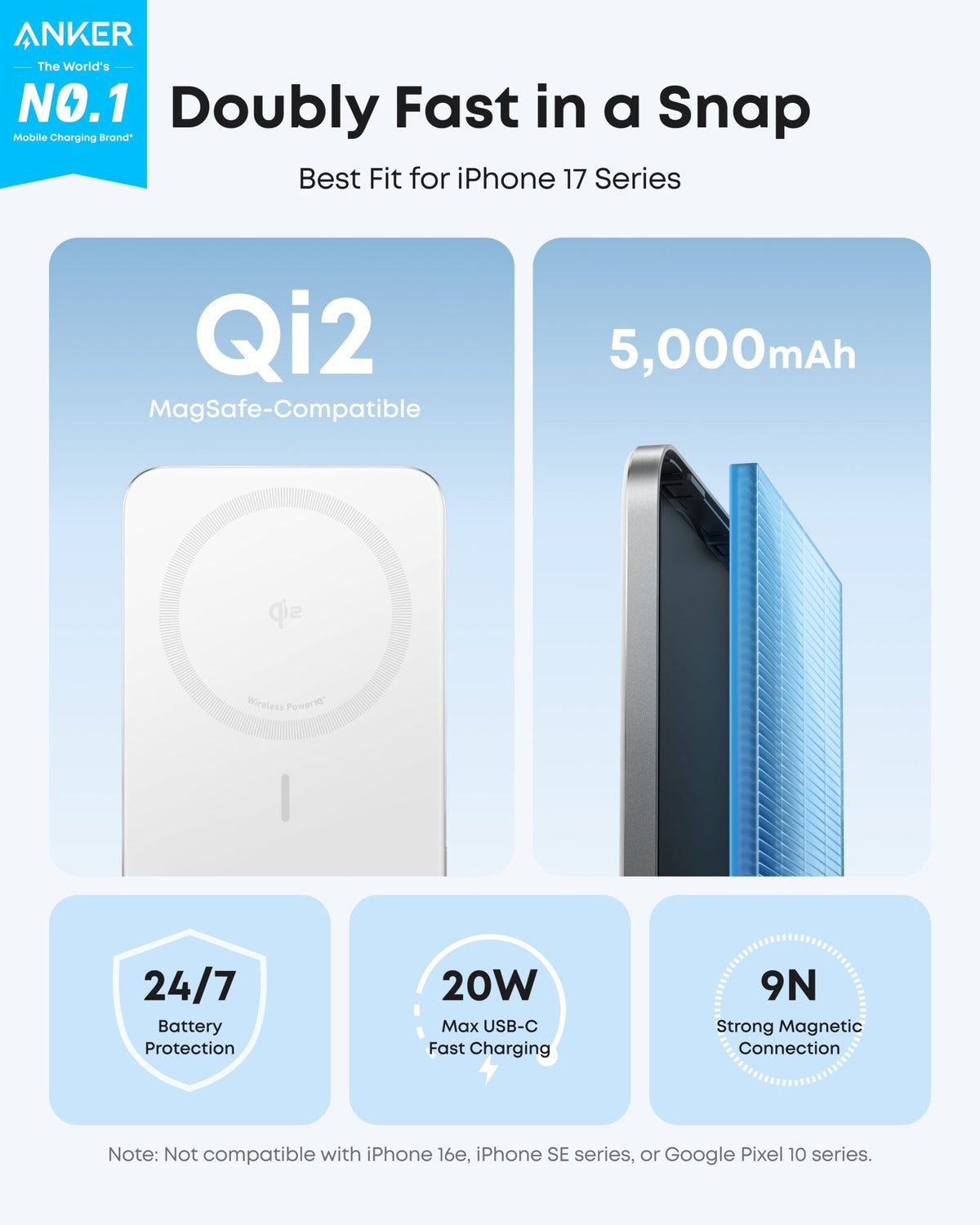 Anker Nano Power Bank (5K, MagGo, Slim) - Nine Volt