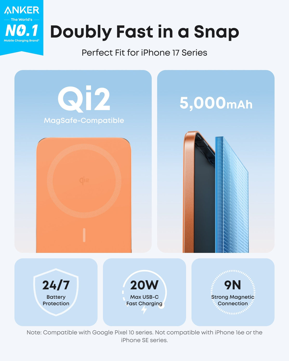 Anker Nano Power Bank (5K, MagGo, Slim) - Nine Volt