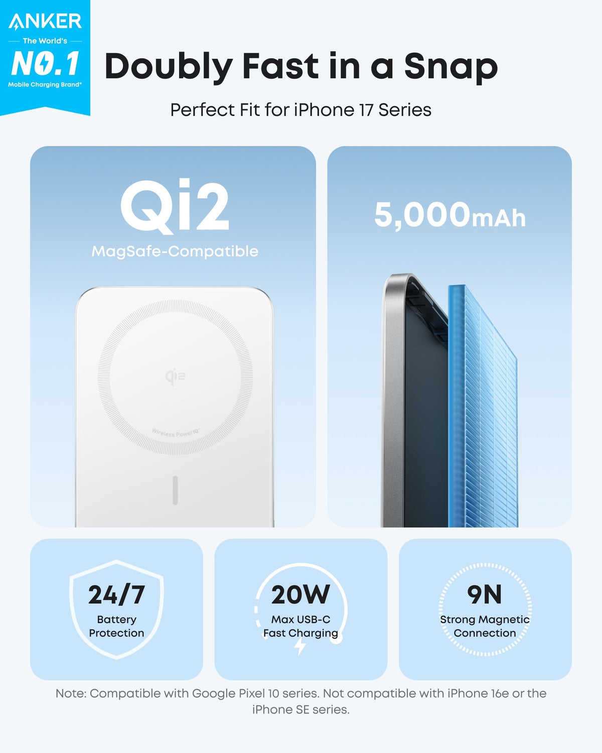 Anker Nano Power Bank (5K, MagGo, Slim) - Nine Volt
