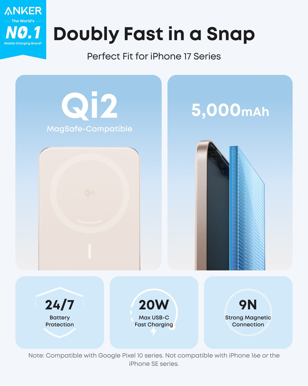 Anker Nano Power Bank (5K, MagGo, Slim) - Nine Volt