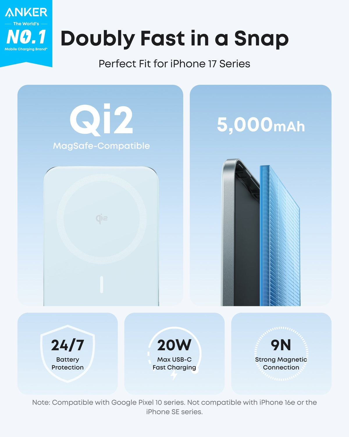 Anker Nano Power Bank (5K, MagGo, Slim) - Nine Volt